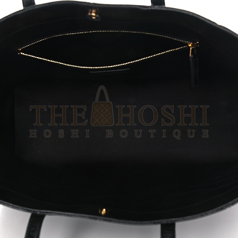 Y51 EAST WEST SHOPPING TOTE QUILTED CRINKLED GLOSSED-LEATHER 394195939309 (38*28*13cm) Master Quality